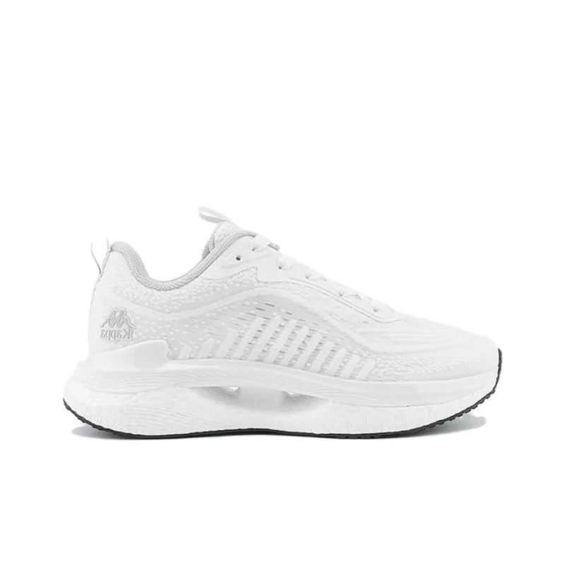 Kappa Slip Resistant, Abrasion Resistant, Breathable, Lightweight Low Top Casual Running Shoes Unisex White Cool Gray-1