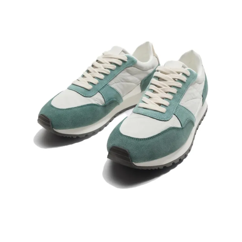 ZARA Low-Top Casual Shoes Men's White Green-2