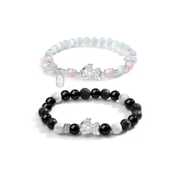 Phoenix Temple Jewelry Obsidian Jade Bracelets Unisex