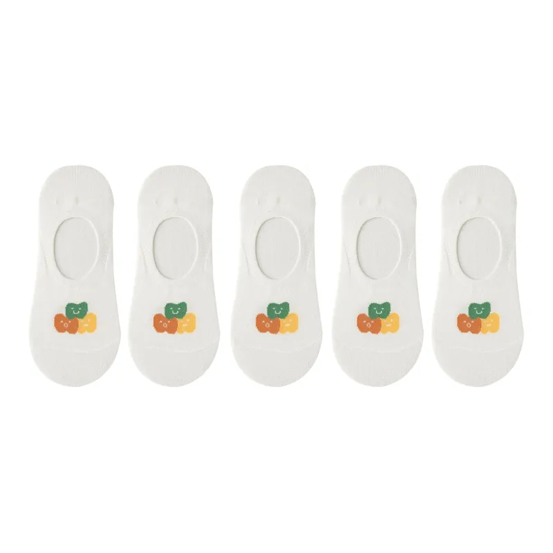 XXLLG Spring Fall No Show Socks Women's 5 Pack-11