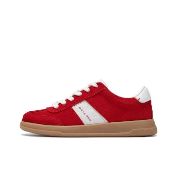 OSITA RED Anti Slip Wear Resistant Low Top Skateboard Shoes Women's Red