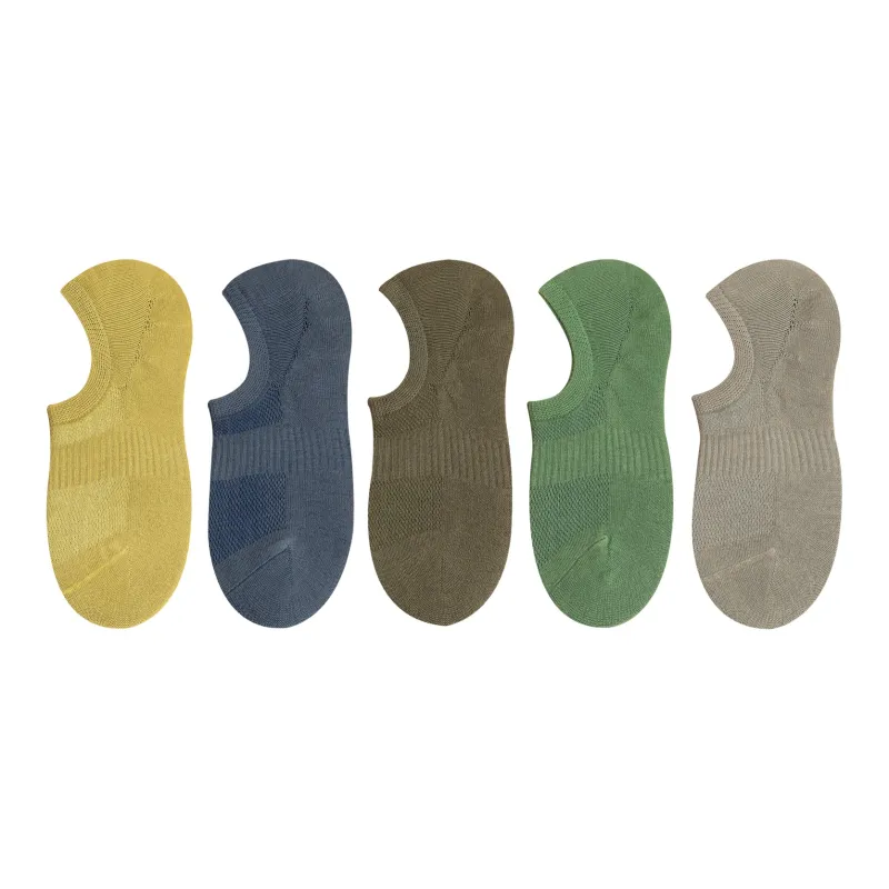 XXLLG Spring And Fall No-Show Socks Men's 5 Pack-6