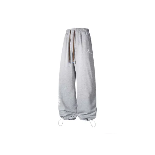 SCREWLOOSE Casual Pants Unisex Light Gray