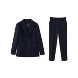 Navy Blue Suit Pants