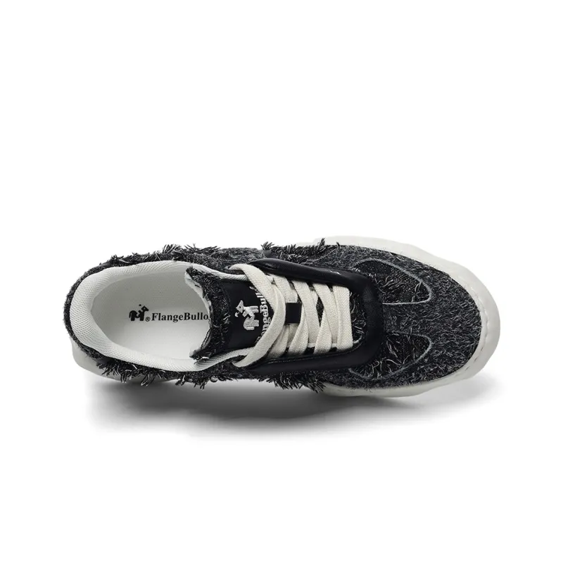 Flange Bullo Skateboard Shoes Unisex Low Top Iron Gray Snowflake/White Light Gray Snowflake-3