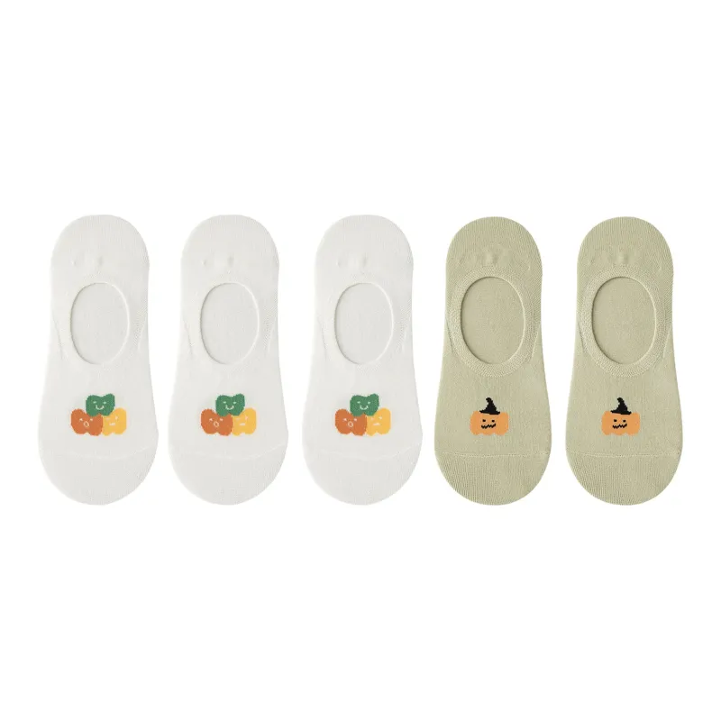 XXLLG Spring Fall No Show Socks Women's 5 Pack-7