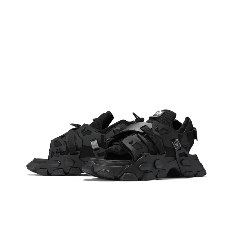 NORVINCY Luxury Streetwear Black Warrior Beach Sandals Unisex-2