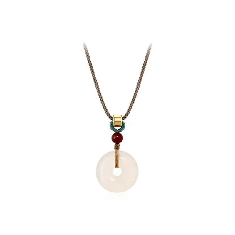 Chongqing Gold Store Chalcedony Jade Pendants Unisex-2