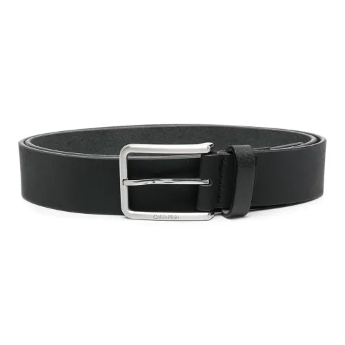 Calvin Klein Engraved-logo Leather Belt