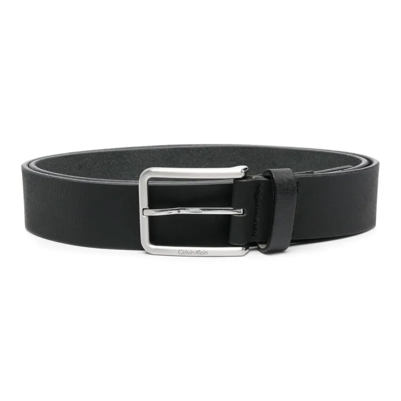 Calvin Klein Engraved logo Leather Belt-0