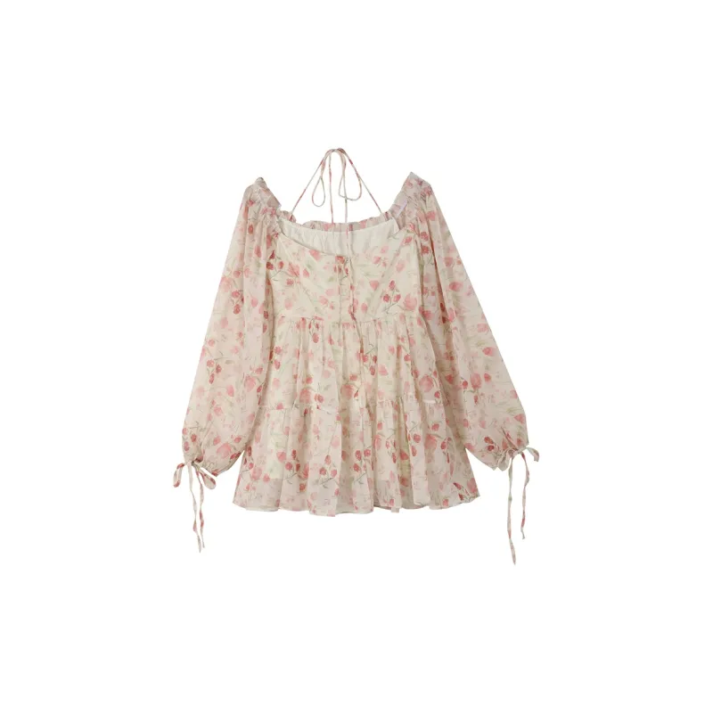 EIDOLON GRAIN Long Sleeved Dress Women's Dusty Pink-1