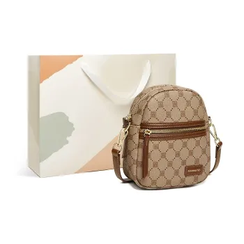 15 MINS PVC Crossbody Bag Shoulder Bag Niche Commute Small Bag Regular Women's Coffee