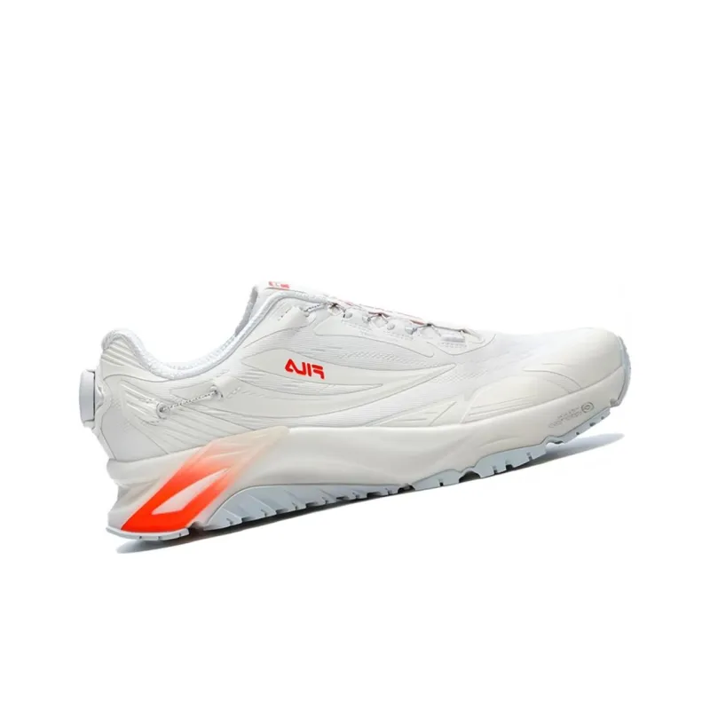 FILA BOA LYNX 1+ Cushioning Anti Slip And Wear Resistant Low Top Running Shoes Men's White Orange-1