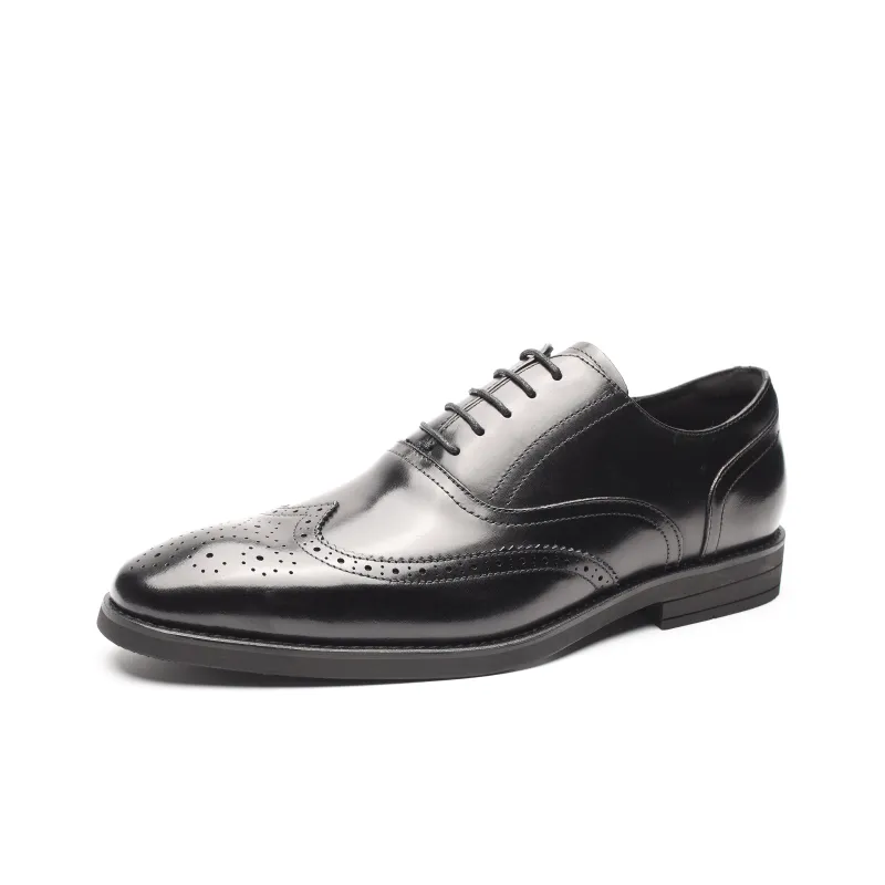Help Dress Shoes Men Low Top Black, Brown-0
