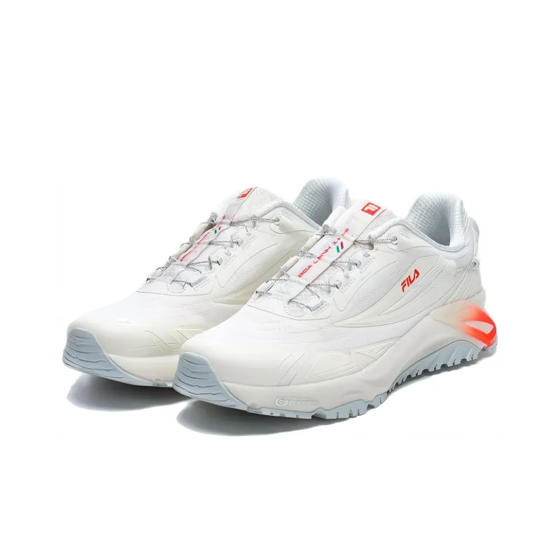 FILA BOA LYNX 1+ Cushioning Anti Slip And Wear Resistant Low Top Running Shoes Men's White Orange-2