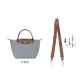 [Light Gray]86-103cm Crossbody Shoulder Strap Set[Top Grain Cow Leather]