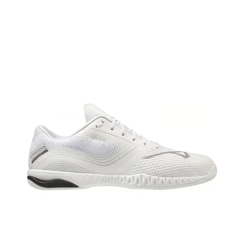 Mizuno Wave Drive El Slip Resistant, Abrasion Resistant, Breathable Low Top Training Shoes Unisex White Black-1