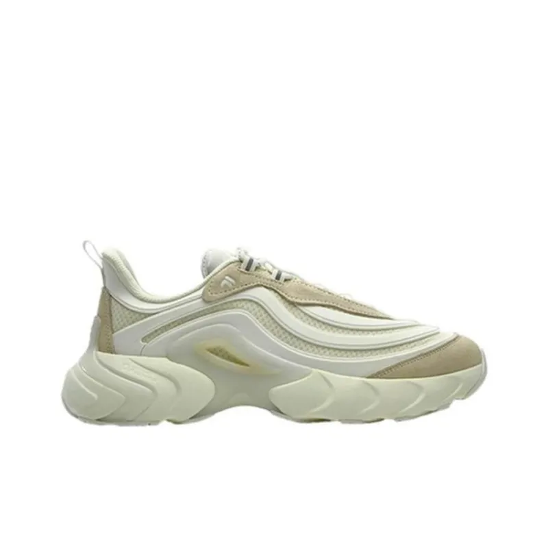 FILA FUSION Ray 4 Cushioning Wear Resistant Low Top Casual Shoes Men's White-1