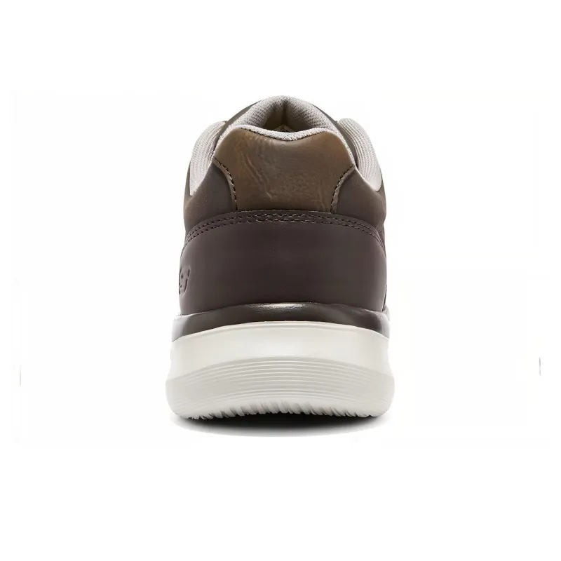 Skechers Delson 2.0 Cushioning Anti Slip And Wear Resistant Support Breathable Low Top Casual Shoes Men's Chocolate-3
