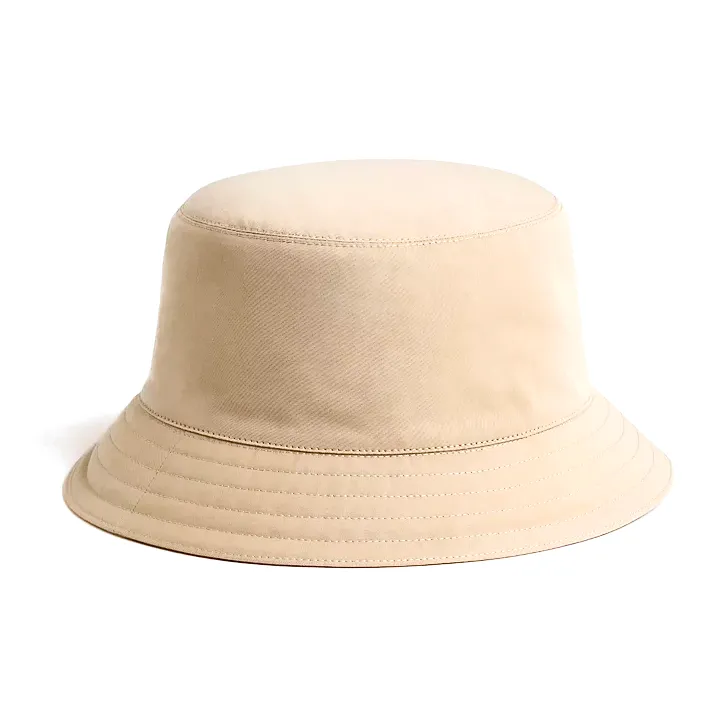 HERMES Cotton Canvas Bucket Hats Men's Umber-1