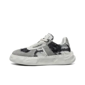 Flange Bullo Skateboard Shoes Unisex Low Top Iron Gray Snowflake/White Light Gray Snowflake