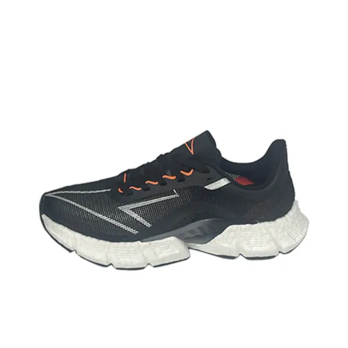 SUPAOSIKE Running Shoes Unisex Low-Top Black Orange