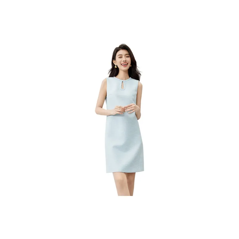 SENTUBILA Sleeveless Dress Women's Transparent Blue-1
