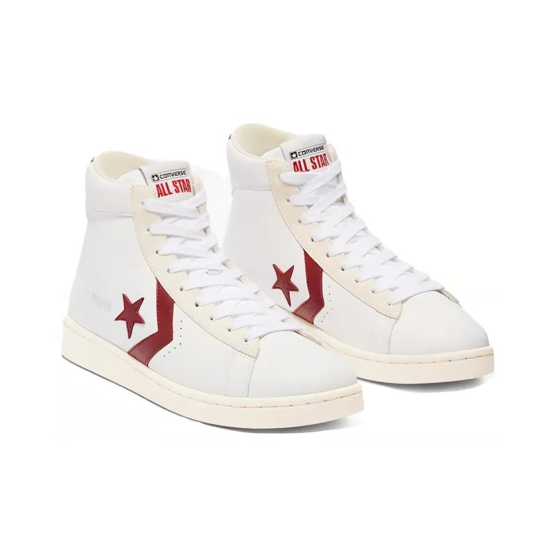 Converse Pro Leather High White Team Red-2