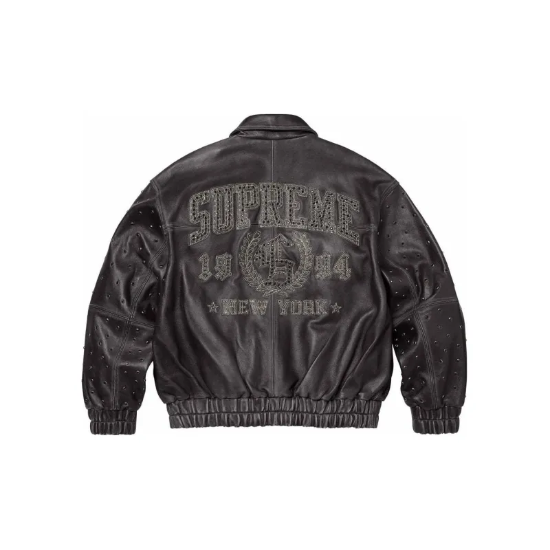 Supreme Gem Studded Leather Jacket-5
