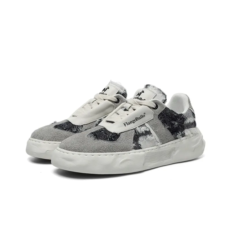 Flange Bullo Skateboard Shoes Unisex Low Top Iron Gray Snowflake/White Light Gray Snowflake-11