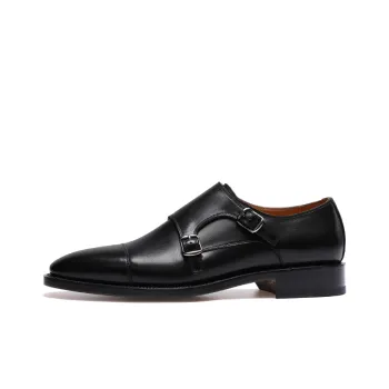 IGESHI Buckle Leather Shoes Men's Black