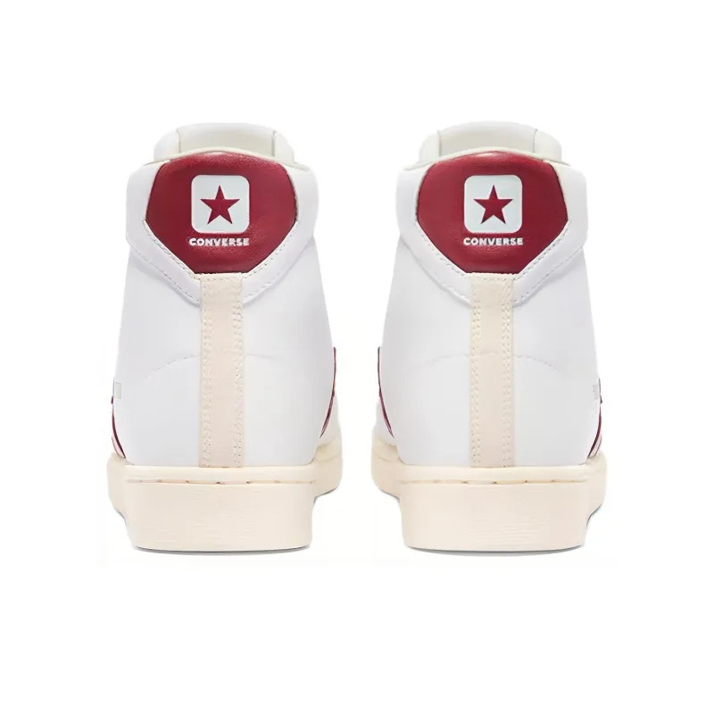Converse Pro Leather High White Team Red-4