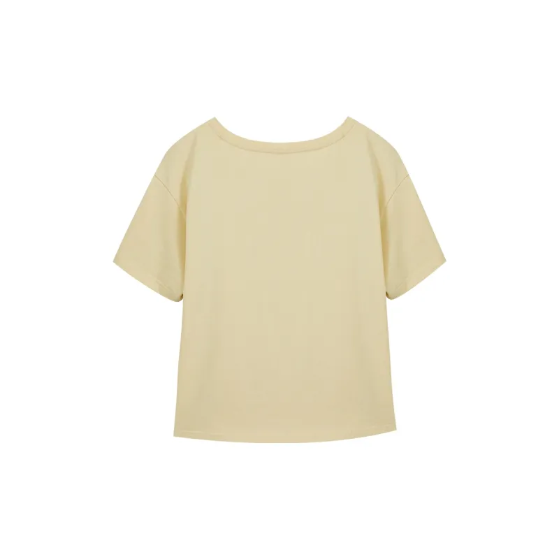 XIANGYING T Shirt Women's Yellow-1