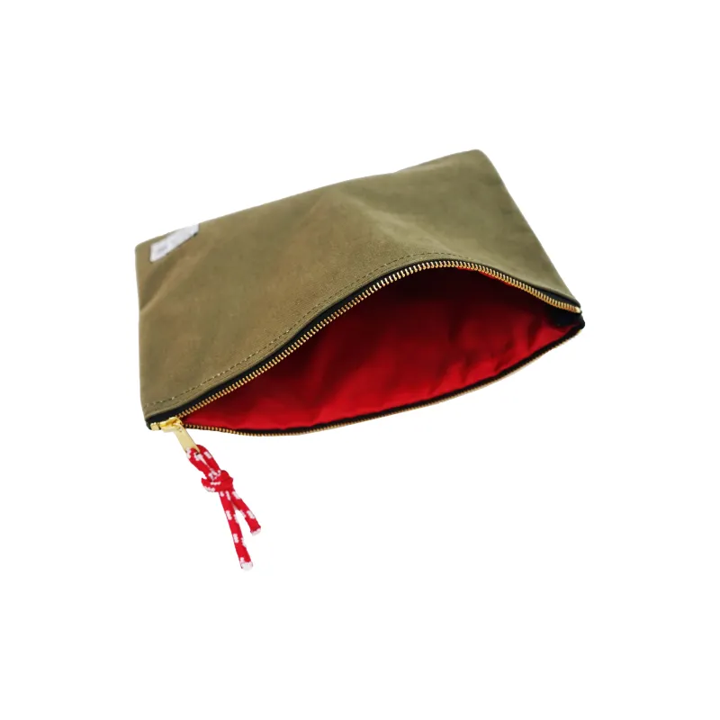 Rough Enough Canvas Information Bag Canvas Bag Storage Bag Clutch Regular Unisex Army Green-1