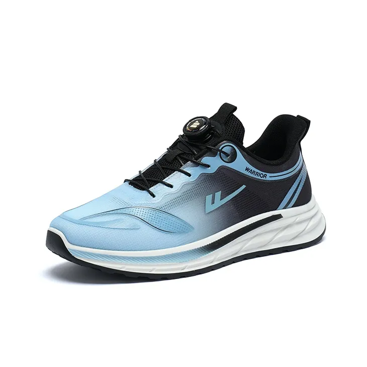 WARRIOR Running Shoes Men Low Top Black Blue-1