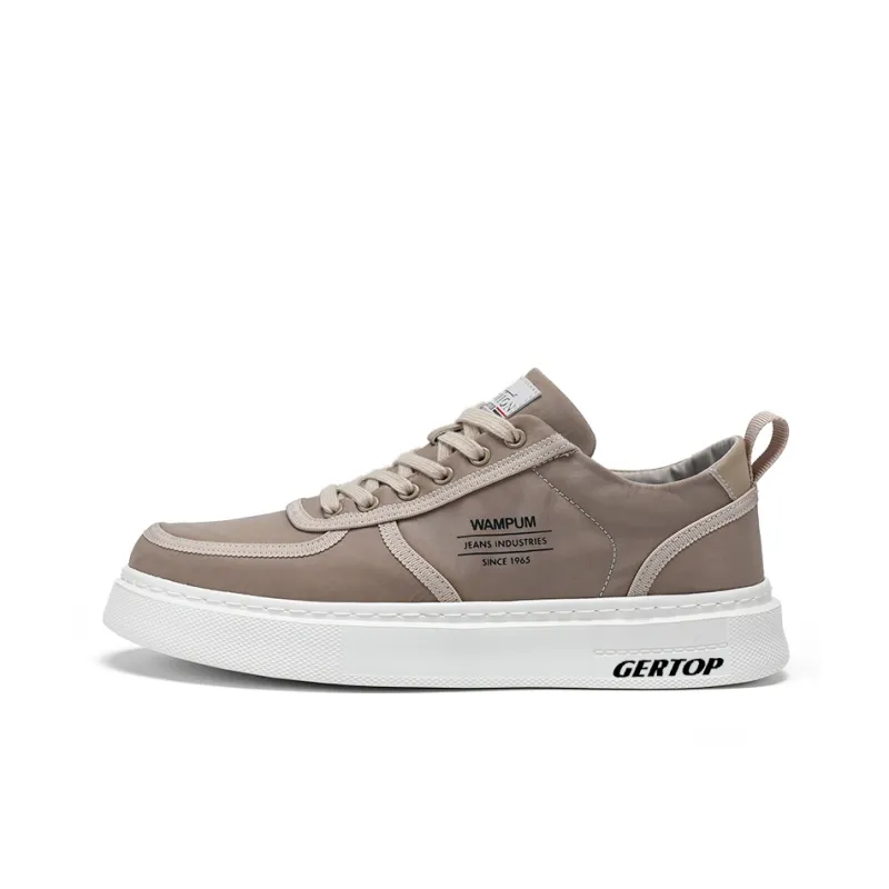 GERTOP Breathable Support Height Increasing Low Top Skateboard Shoes Men's-7