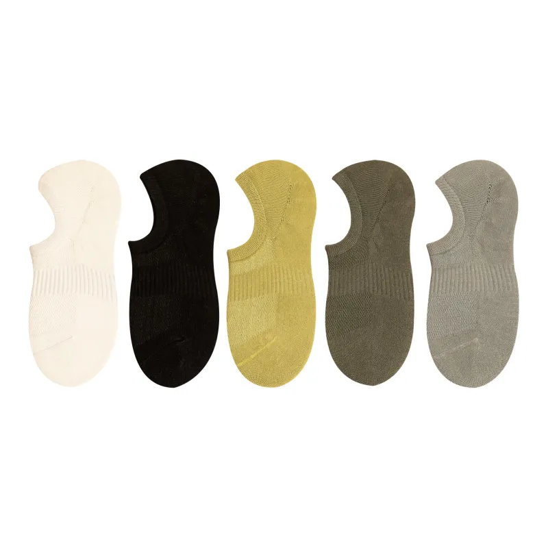 XXLLG Spring And Fall No-Show Socks Men's 5 Pack-4
