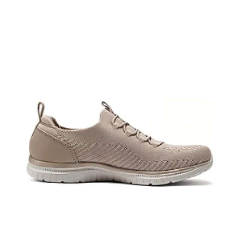 Skechers Cushioning Abrasion Resistant Breathable Low Top Running Shoes Women's Taupe-1