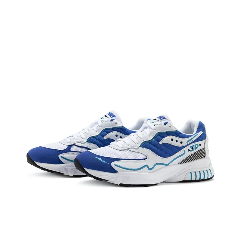 Saucony 3D Grid Hurricane White Royal-2