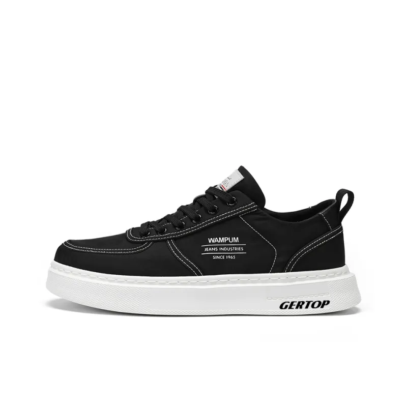 GERTOP Breathable Support Height Increasing Low Top Skateboard Shoes Men's-0