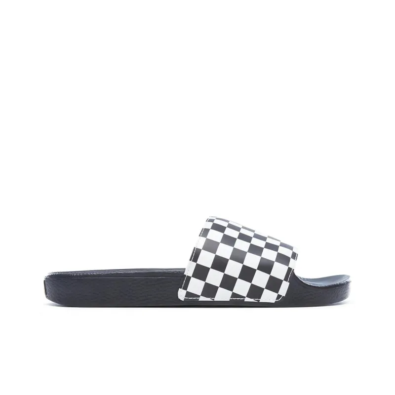 Slide On Vans 'Checkerboard White Black'-1