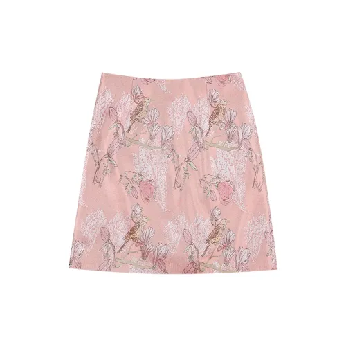 Geyini Casual Short Skirts Women's Pink