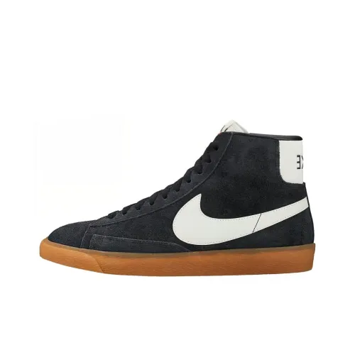 Nike Blazer Mid Suede Vintage Black White Gum Women's