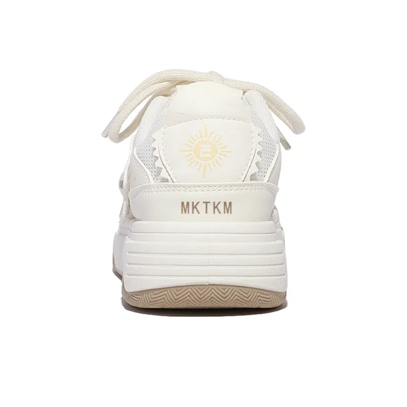MKTKM Slip Resistant Water Resistant Cushioning Quick Dry Wear Resistant Balance Low Top Skateboard Shoes Women's Beige-6