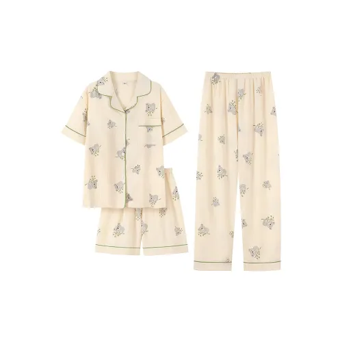 Maultiay Pajamas & Loungewear Summer Women's Apricot
