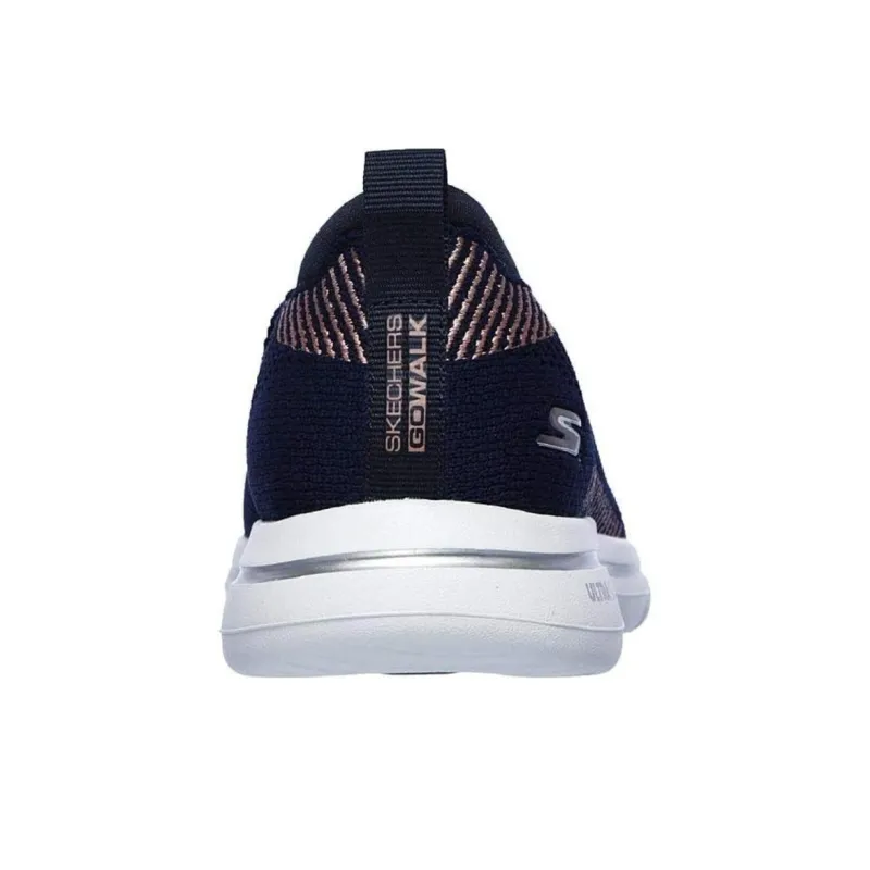 Skechers Go Walk 5 Cushioning Abrasion Resistant Breathable Low Top Casual Shoes Women's Marine Blue-2