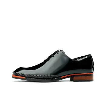ASTON M.JAZZ Dress Shoes Men Low Top Black/Polished Brown