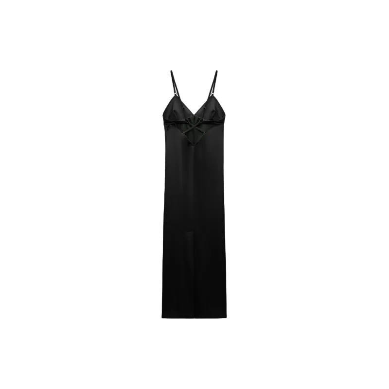 ZARA Slip Dresses Women's Black-1