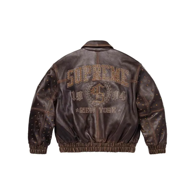 Supreme Gem Studded Leather Jacket-2
