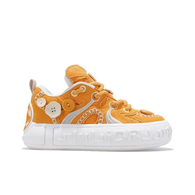 Palladium Durable Breathable Low Top Skateboard Shoes Unisex Sunflower Yellow-1